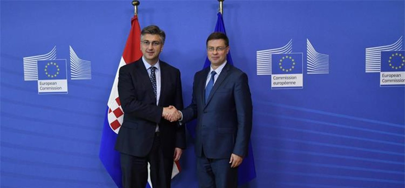 Plenković nakon sastanka s Dombrovskisom: Očekujemo potporu za pridruživanje Europskom tečajnom mehanizmu